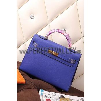 Hermes Kelly 32 Blue Electric 608179