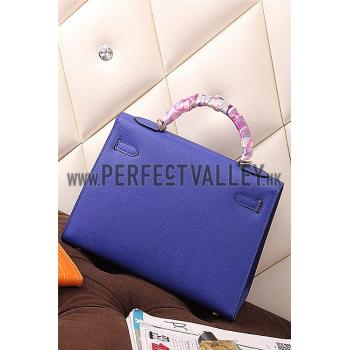 Hermes Kelly 32 Blue Electric 608179