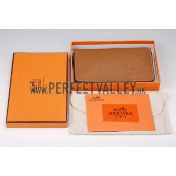 Hermes Azap Long Wallet Tan