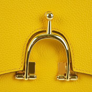 Cheap Hermes Stirrup bag 8065 Cow Leather Yellow