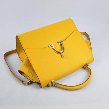 Cheap Hermes Stirrup bag 8065 Cow Leather Yellow