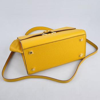 Cheap Hermes Stirrup bag 8065 Cow Leather Yellow