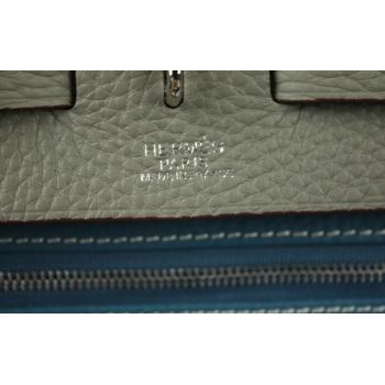 Hermes Original leather H1090 Ladies Lambskin Grey Bag