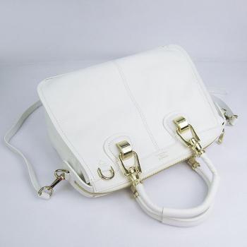 Replica Hermes  bags 60669 2way Cow Leather White