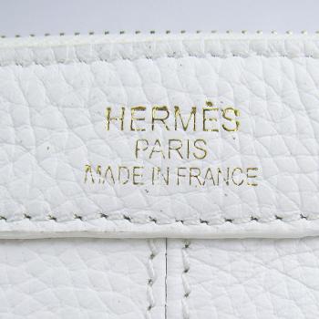 Replica Hermes  bags 60669 2way Cow Leather White