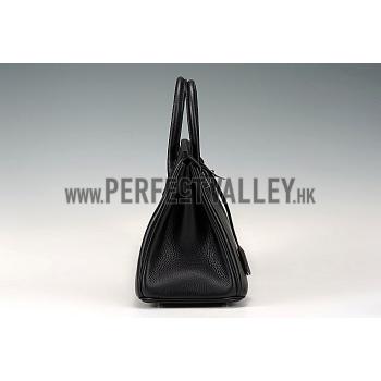 Hermes Birkin 30 Black/Pink Lining 607477