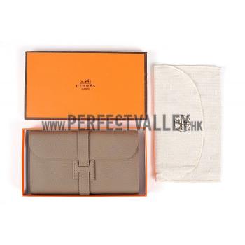 Hermes Jige Clutch Grey 18926962