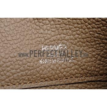 Hermes Jige Clutch Grey 18926962