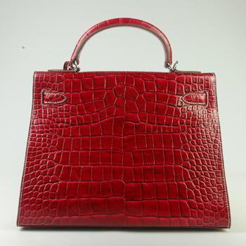 Hermes Kelly HK32 2way Crocodile Handbag