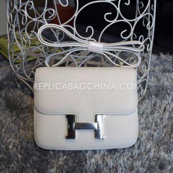 Hermes Constance White Bag Replica