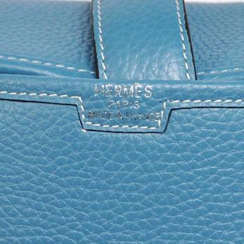 Hermes Clutches 1053 Evening Bag Cow Leather Blue