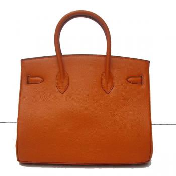 Hermes Birkin 62640 Handbag Cow Leather Orange