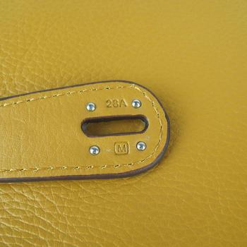 Hermes Lindy 6208 Cross Body Bag Lambskin Yellow