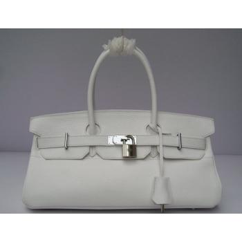 Hermes Birkin 62642 Handbag Cow Leather White