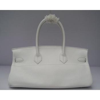 Hermes Birkin 62642 Handbag Cow Leather White