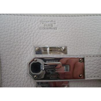 Hermes Birkin 62642 Handbag Cow Leather White