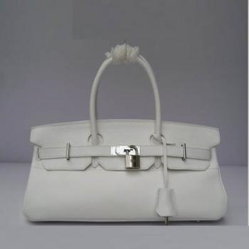 Hermes Birkin 62642 Handbag Cow Leather White