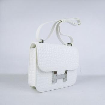 Hermes Constance H107 Ladies Cross Body Bag White