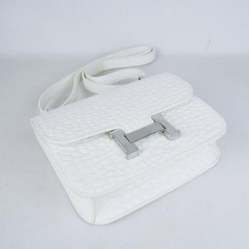 Hermes Constance H107 Ladies Cross Body Bag White