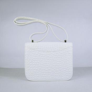 Hermes Constance H107 Ladies Cross Body Bag White