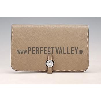 Hermes Dogon Wallet Taupe  18926636 Replica