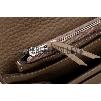 Hermes Dogon Wallet Taupe  18926636 Replica