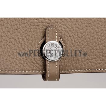 Hermes Dogon Wallet Taupe  18926636 Replica