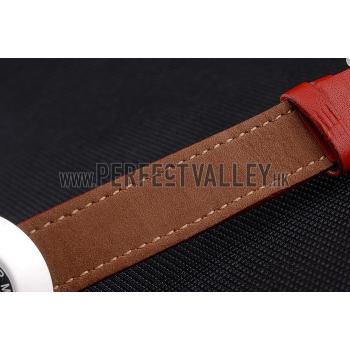 Hermes  MOP Dial Red Leather Strap