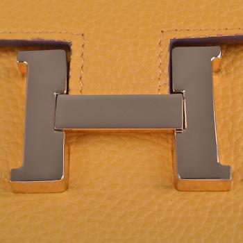 Hermes Wallet H6023 Wallet Cow Leather Yellow