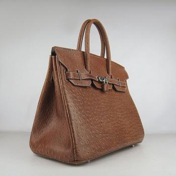 Cheap Hermes Birkin 6089 Handbag Cow Leather Brown