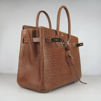 Cheap Hermes Birkin 6089 Handbag Cow Leather Brown