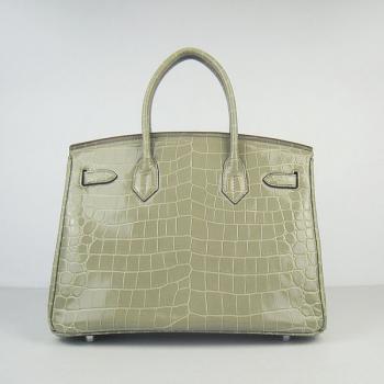 Hermes Birkin 6088 Ladies Crocodile Grey Handbag