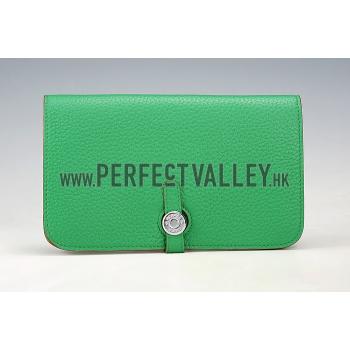 Hermes Dogon Wallet Green  18926635