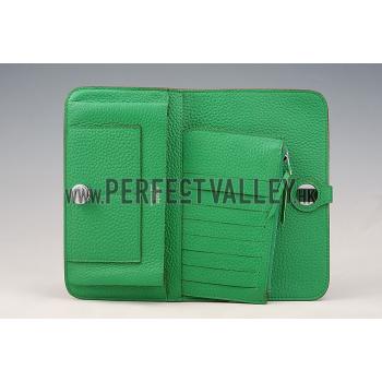 Hermes Dogon Wallet Green  18926635