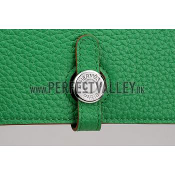 Hermes Dogon Wallet Green  18926635