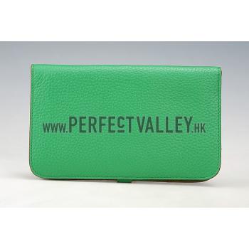 Hermes Dogon Wallet Green  18926635