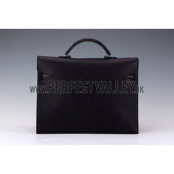 Hermes Kelly Briefcase Black