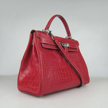 Hermes Kelly 6108 2way Crocodile Handbag