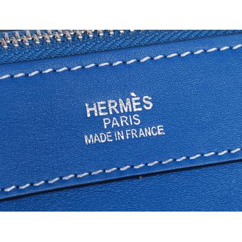 Hermes Original leather 60669 2way Cow Leather Blue Replica