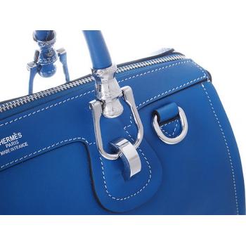 Hermes Original leather 60669 2way Cow Leather Blue Replica