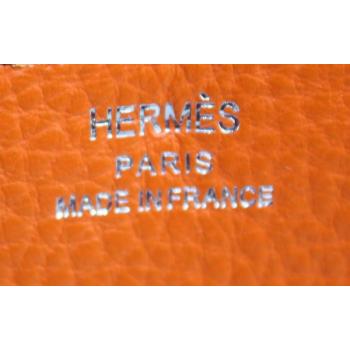 Hermes Wallet H569 Ladies Lambskin Orange