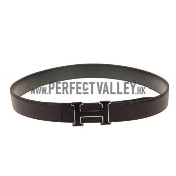 Replica Hermes Large H Buckle Brown Belt