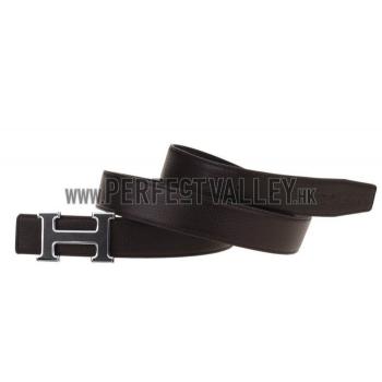 Replica Hermes Large H Buckle Brown Belt