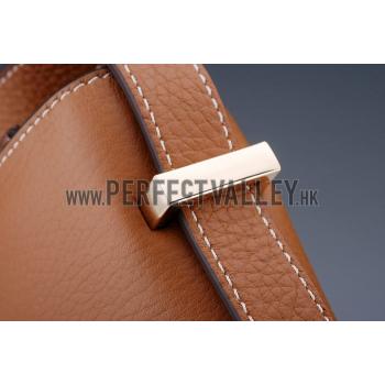 Replica Hermes Constance Tan with Golden Buckle