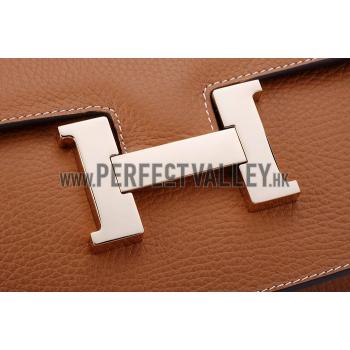 Replica Hermes Constance Tan with Golden Buckle