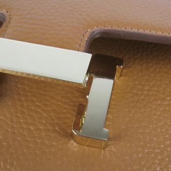 Hermes Constance H020 Cross Body Bag Cow Leather Coffee