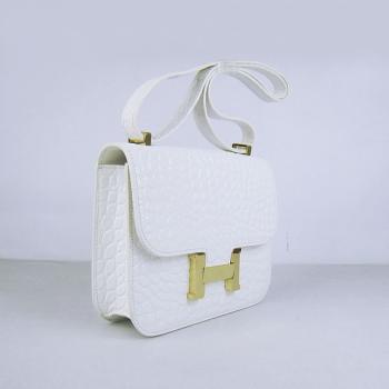 Hermes Constance H107 Ladies Cross Body Bag White Replica