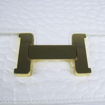 Hermes Constance H107 Ladies Cross Body Bag White Replica