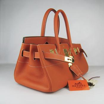 Hermes Birkin 6109 Ladies Handbag Orange Replica HM03458