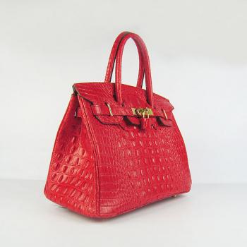 Hermes Birkin 6088 Crocodile Red Handbag Replica